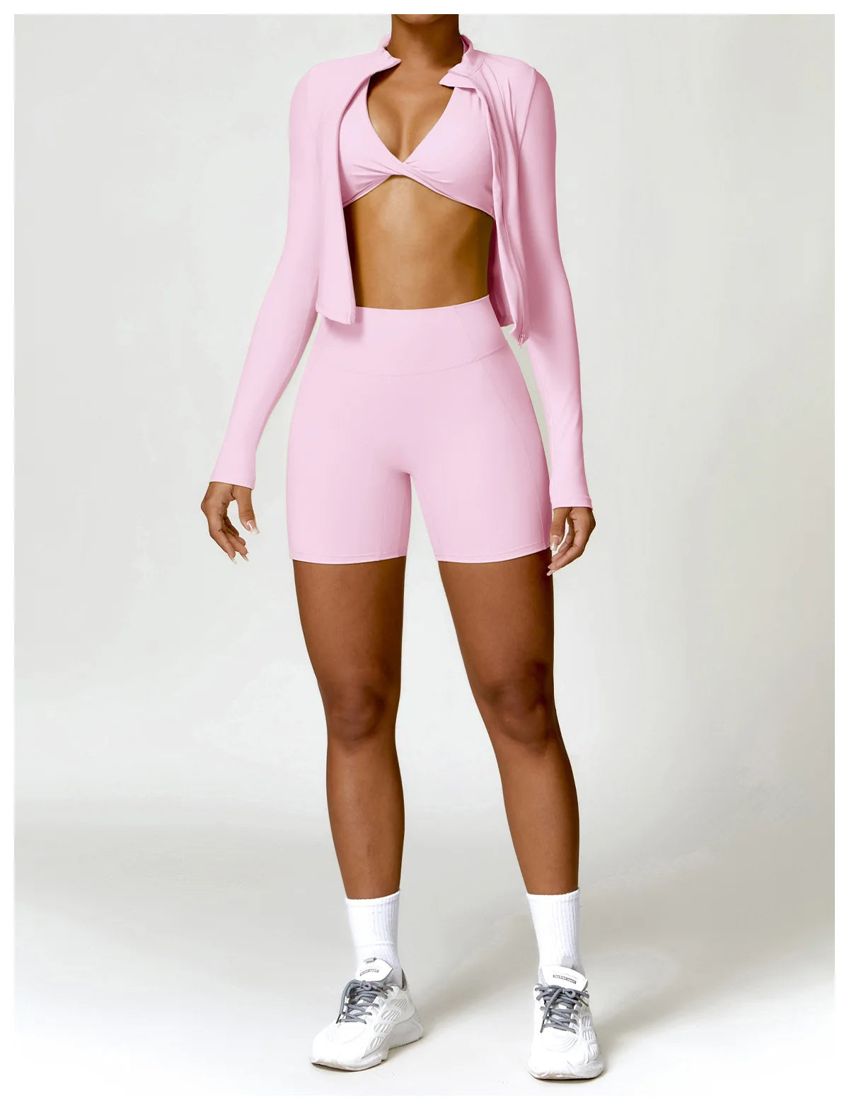 Athena Fitted V Shaped Zipper Jacket