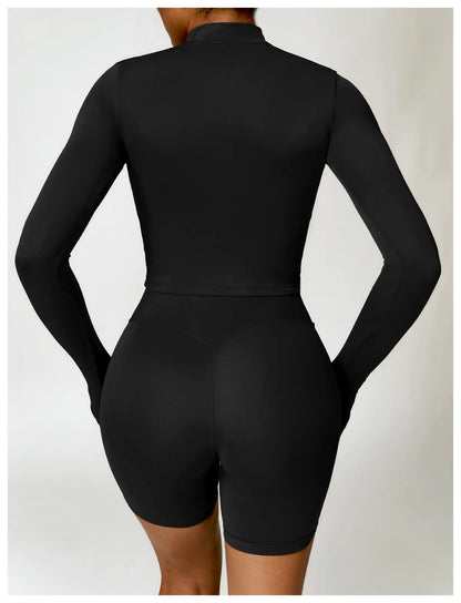 Athena Fitted V Shaped Zipper Jacket
