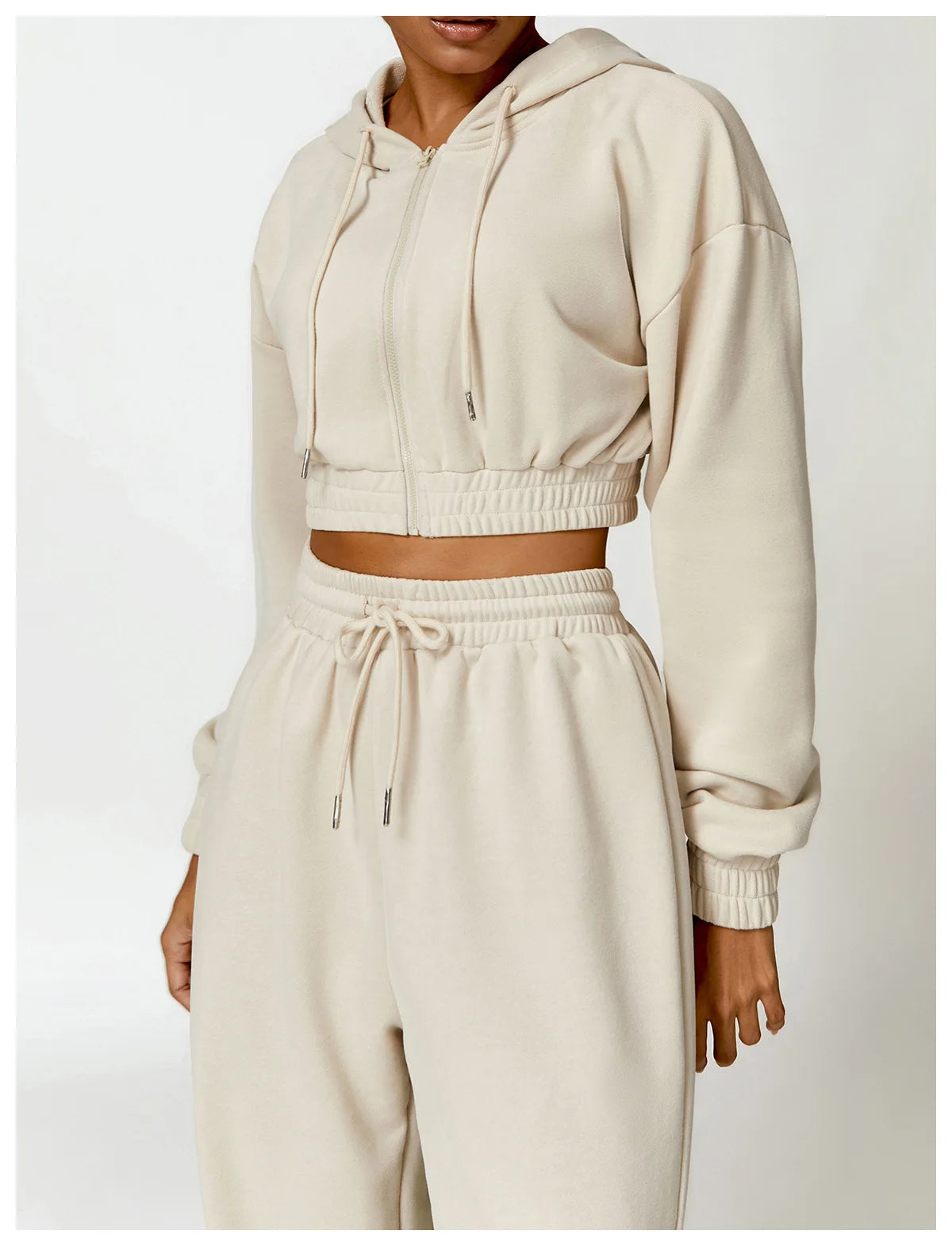Comfy Cropped Long Sleeve Hoodie