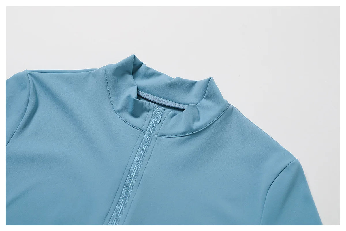 Athena Fitted V Shaped Zipper Jacket