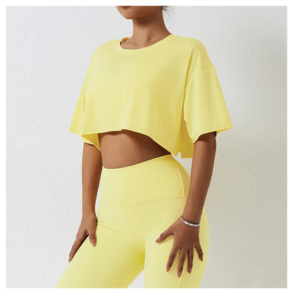 Comfy Dropped Shoulders Oversized Crop Shirt