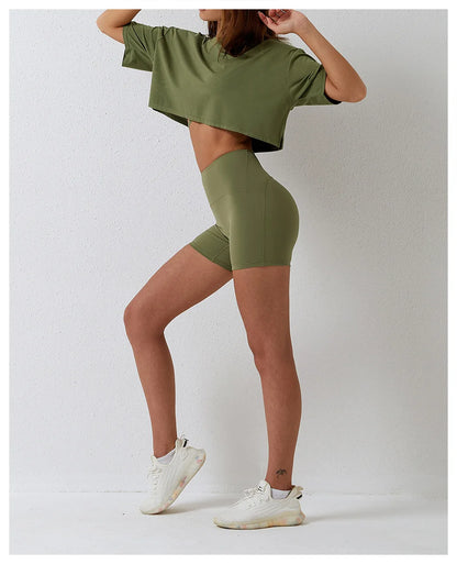 Comfy Dropped Shoulders Oversized Crop Shirt