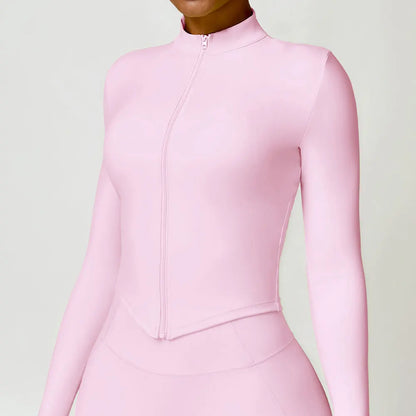 Athena Fitted V Shaped Zipper Jacket