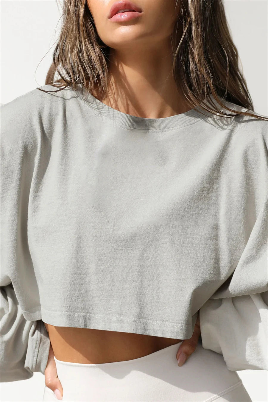 Comfy Dropped Shoulders Oversized Crop Sweater