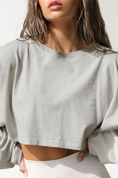 Comfy Dropped Shoulders Oversized Crop Sweater