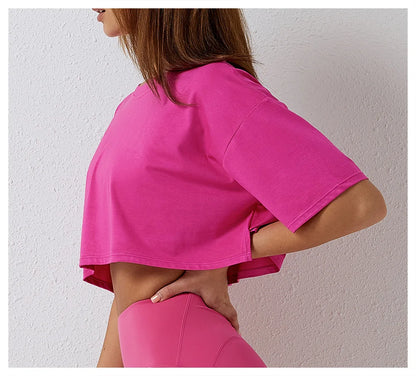 Comfy Dropped Shoulders Oversized Crop Shirt
