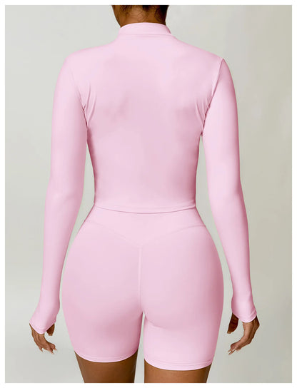Athena Fitted V Shaped Zipper Jacket